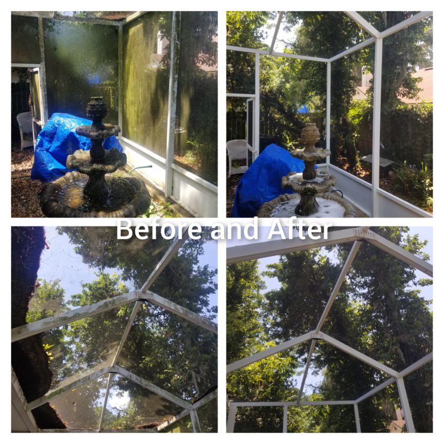 Screen patio cleaning